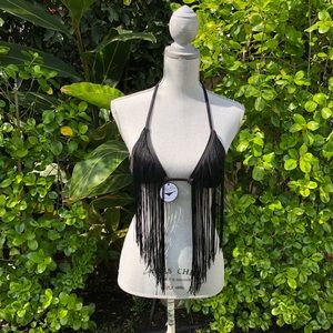☀️NWT Fringe Boho Bikini Top